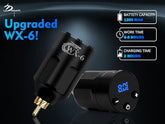 WX-6 Tattoo Power Supply 4-12v Tattoo Battery 1,300mAh